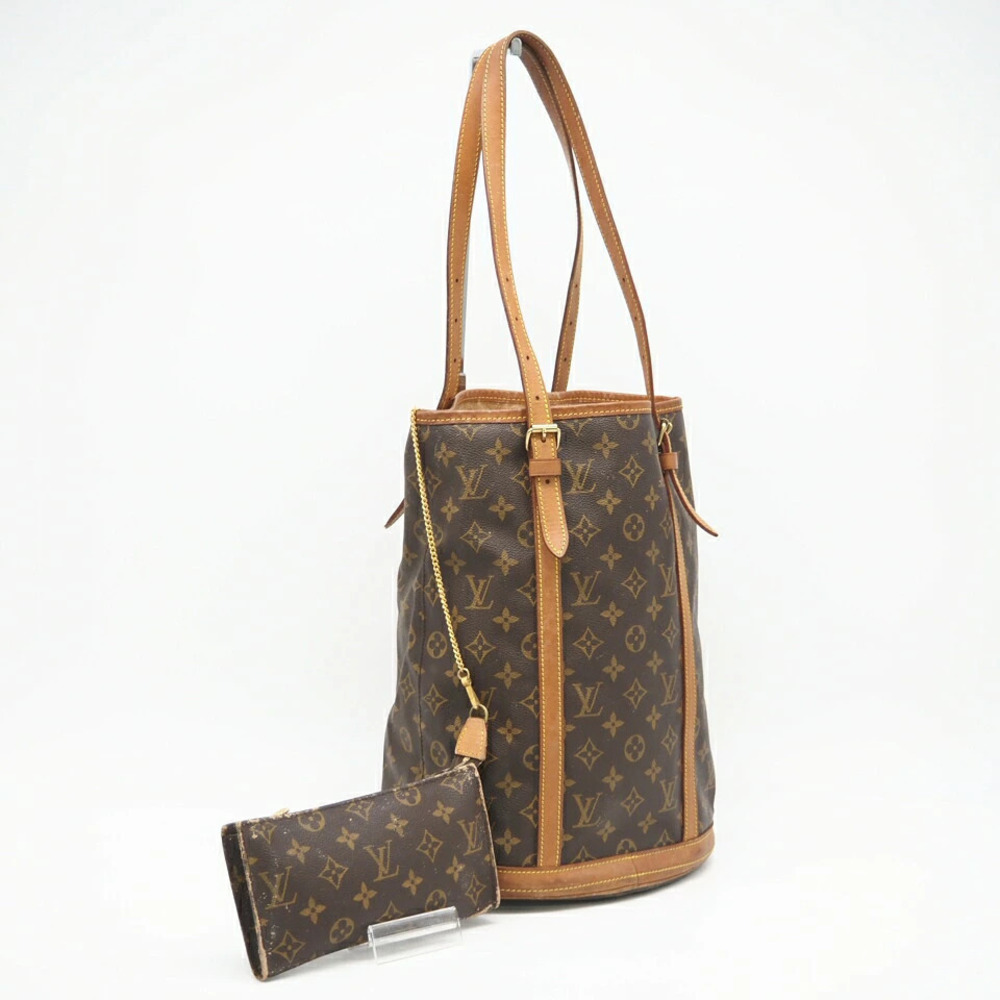 Louis Vuitton Monogram Bucket Handbag Brown Canvas